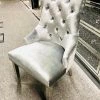 ASR INTERIOR Majestic Pewter Velvet Dining Chair