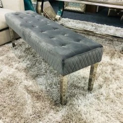 ASR INTERIOR Majestic Dining Table Bench - Chrome Legs - Matches With Majestic Range OTTOMAN BOXES