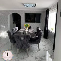 ASR INTERIOR Valentino Velvet Dining Chair