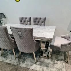 Furniture Imports LTD Majestic Dining Chairs Grey Black Cream Silver Pink