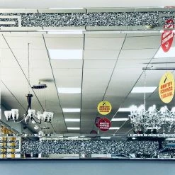 Vibrant 85 MIRRORED FURNITURE Gatsby Patterned Style Mirror 80 X 120cm