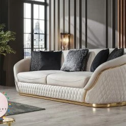 TURKISH Beverley Sofa 3+2 Range Plush Velvet - Choose Combination DUBAI SOFA COLLECTION