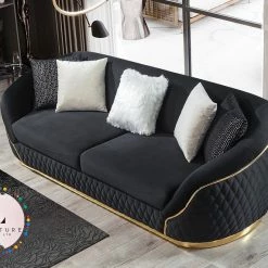 TURKISH Beverley Corner Sofa Range Plush Velvet - Choose Combination