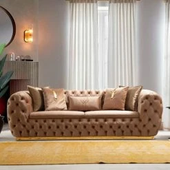 TURKISH Saroza Sofa 3+2 Range Plush Velvet - Choose Combination DUBAI SOFA COLLECTION