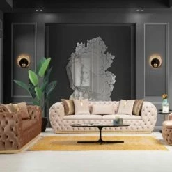 TURKISH Saroza Sofa 3+2 Range Plush Velvet - Choose Combination DUBAI SOFA COLLECTION