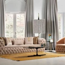 TURKISH Saroza Sofa 3+2 Range Plush Velvet - Choose Combination DUBAI SOFA COLLECTION
