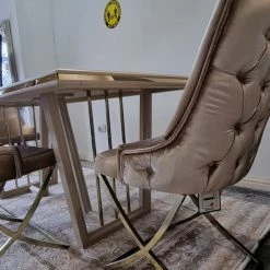 Furniture Imports LTD Pier Metal Plating Dining Chairs