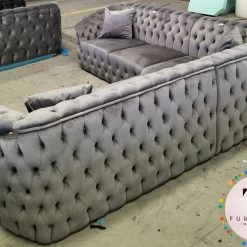 TURKISH Bvlgari Corner Sofa Range Plush Velvet - Choose Combination DUBAI SOFA COLLECTION