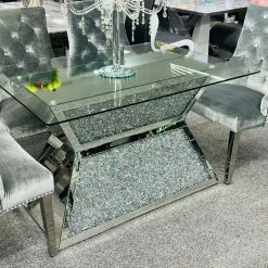 ASR Rose Crushed Diamond Dining Table
