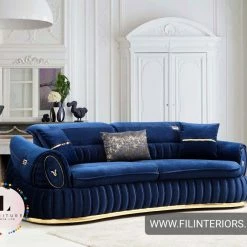 TURKISH DUBAI SOFA COLLECTION Castillo Velvet Sofa 3+2 Range Plush Velvet - Choose Combination