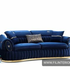 TURKISH DUBAI SOFA COLLECTION Castillo Velvet Sofa 3+2 Range Plush Velvet - Choose Combination
