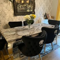 ASR INTERIOR Valentino Velvet Dining Chair