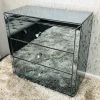 ASR INTERIOR MIRRORED FURNITURE Jasmine Chest Of Drawers Grey