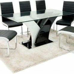 ASR INTERIOR Miami Dining Set (6 New York Chairs) ALL DINING TABLE SET