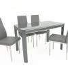 ASR INTERIOR Morano Dining Set Grey (4 Grey Maxi Chairs)