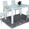ASR INTERIOR ALL DINING TABLE SET Morano Dining Set White (4 Maxi Chairs)