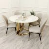 Furnish Nero 1.2 Round Dining Table Only With Sintered Stone Top ALL DINING TABLE SET