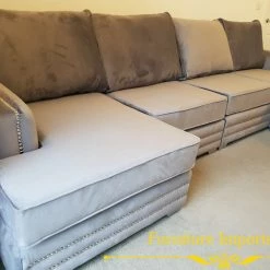 Velvetsofa SOFAS Ambassador Premium Velvet Double Chaise Corner Sofa Suite