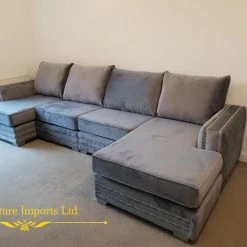 Velvetsofa SOFAS Ambassador Premium Velvet Double Chaise Corner Sofa Suite