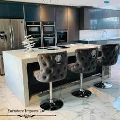 ASR INTERIOR SALE ITEMS Valentino Luxury Lion KnockerBack Barstool - 4 Colours