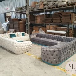 TURKISH Khalifah Corner Sofa Range Plush Velvet - Choose Combination