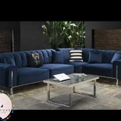 TURKISH Genova Corner Sofa Range In Plush Velvet DUBAI SOFA COLLECTION