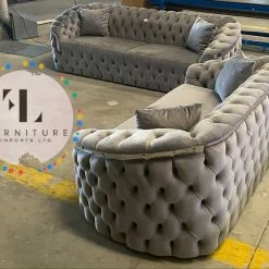 TURKISH DUBAI SOFA COLLECTION Bvlgari Sofa 3+2 Range Plush Velvet - Choose Combination