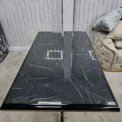 Furniture Imports LTD Karla Gold Metal Finish Dining Table Set