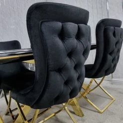 Furniture Imports LTD Karla Gold Metal Finish Dining Table Set