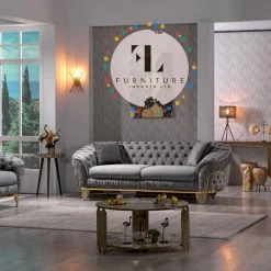 Furniture Imports LTD DUBAI SOFA COLLECTION Ambassador Special 3+2 Seater Sofa In Plush Velvet