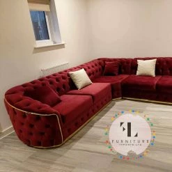 TURKISH Khalifah Corner Sofa Range Plush Velvet - Choose Combination