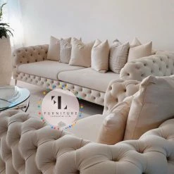 TURKISH Hermes Sofa Range Plush Velvet - Choose Combination