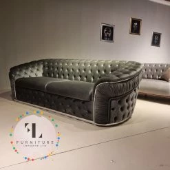 Furniture Imports LTD DUBAI SOFA COLLECTION Ambassador 3+2 Seater Plush Velvet