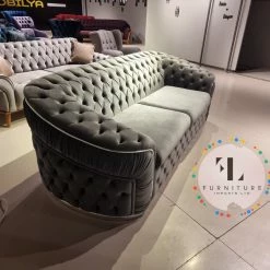 Furniture Imports LTD DUBAI SOFA COLLECTION Ambassador 3+2 Seater Plush Velvet