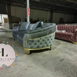 Furniture Imports LTD DUBAI SOFA COLLECTION Ambassador Special 3+2 Seater Sofa In Plush Velvet