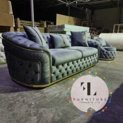 Furniture Imports LTD DUBAI SOFA COLLECTION Ambassador Special 3+2 Seater Sofa In Plush Velvet
