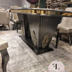 Furniture Imports LTD VERONA CAPPUCCINO DINING TABLE SET 200cm = 6 Chairs DUBAI OCCATIONAL FURNITURE