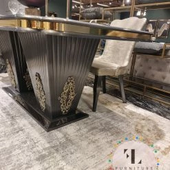 Furniture Imports LTD VERONA CAPPUCCINO DINING TABLE SET 200cm = 6 Chairs DUBAI OCCATIONAL FURNITURE