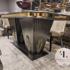 Furniture Imports LTD VERONA CAPPUCCINO DINING TABLE SET 200cm = 6 Chairs DUBAI OCCATIONAL FURNITURE