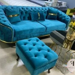 Furniture Imports LTD DUBAI SOFA COLLECTION Ambassador 3+2 Seater Plush Velvet