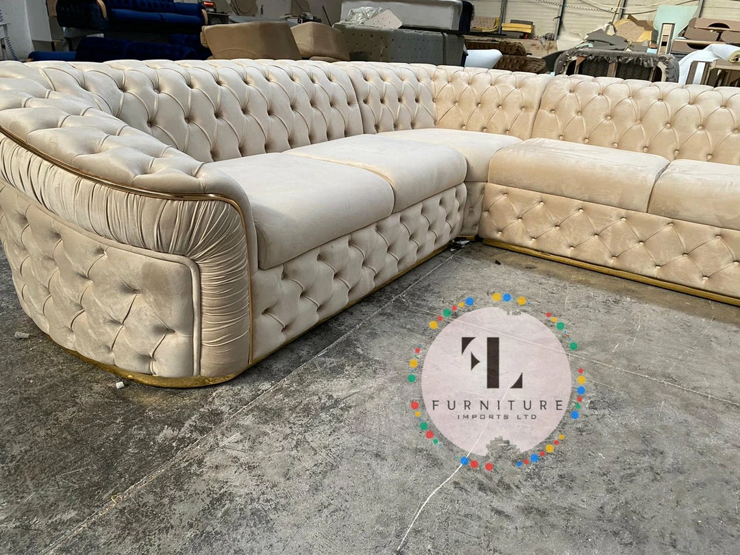 TURKISH Ambassador Corner Sofa Range Plush Velvet - 270cm X 270cm