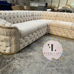 TURKISH Ambassador Corner Sofa Range Plush Velvet - 270cm X 270cm