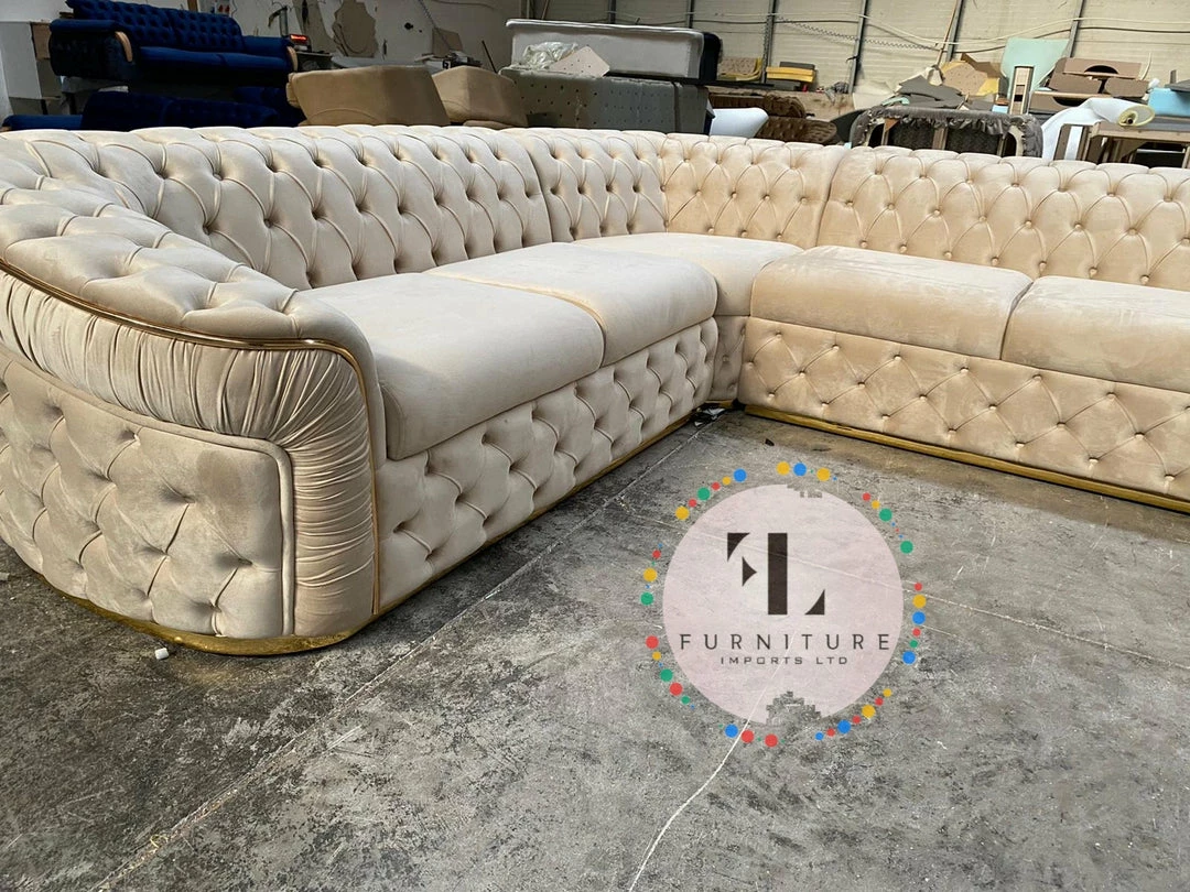 TURKISH Ambassador Corner Sofa Range Plush Velvet - 270cm X 270cm