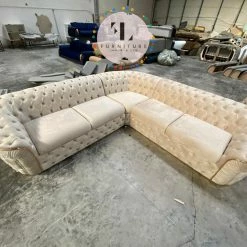 TURKISH Ambassador Corner Sofa Range Plush Velvet - 270cm X 270cm