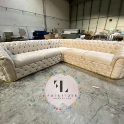 TURKISH Ambassador Corner Sofa Range Plush Velvet - 270cm X 270cm