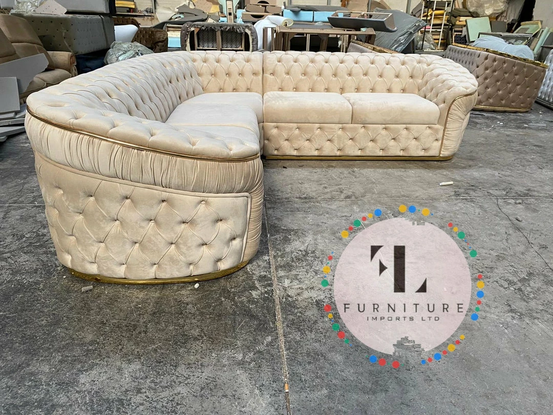 TURKISH Ambassador Corner Sofa Range Plush Velvet - 270cm X 270cm