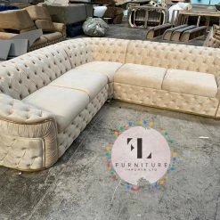 TURKISH Ambassador Corner Sofa Range Plush Velvet - 270cm X 270cm