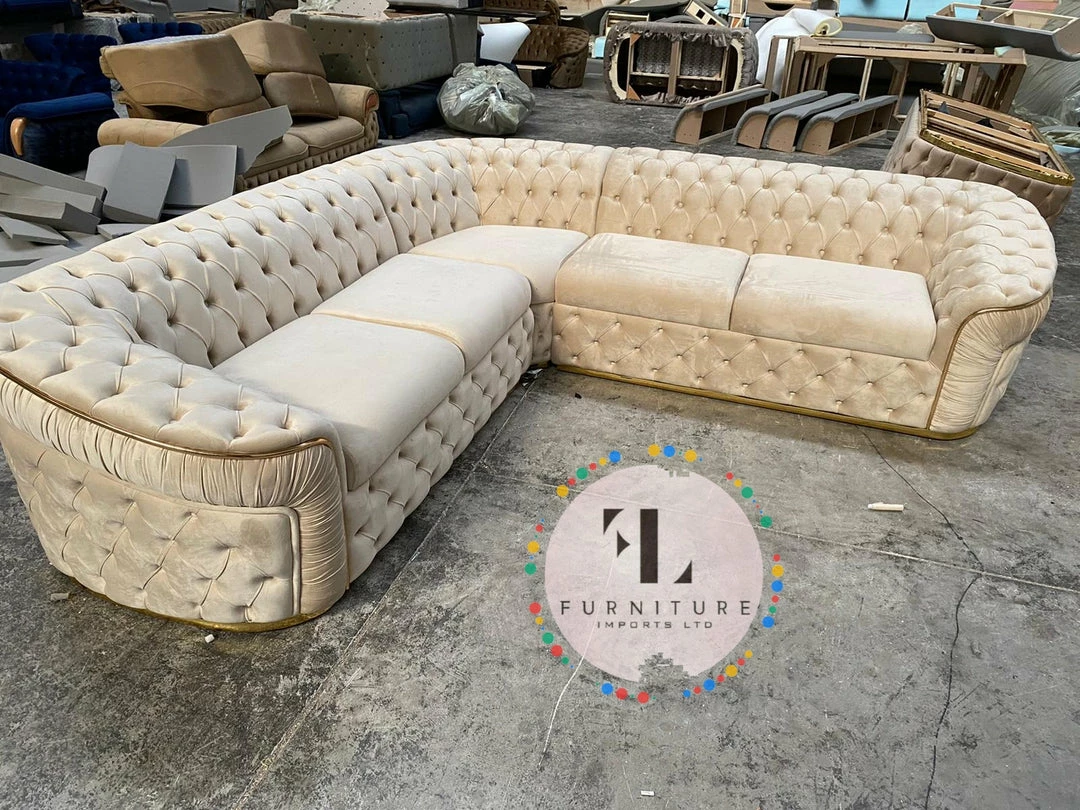 TURKISH Ambassador Corner Sofa Range Plush Velvet - 270cm X 270cm