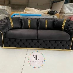 Furniture Imports LTD DUBAI SOFA COLLECTION Ambassador 3+2 Seater Plush Velvet