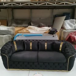 Furniture Imports LTD DUBAI SOFA COLLECTION Ambassador 3+2 Seater Plush Velvet